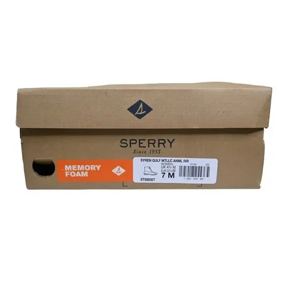 Sperry Womens 7 Medium Syren Gulf Duck Boot in Ivory NEW - Picture 11 of 11